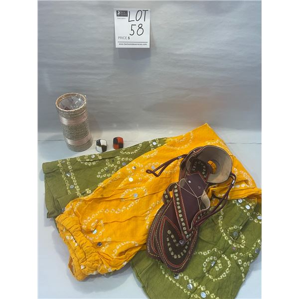 Summer Sandals and Skirt and Sparkly Accessories