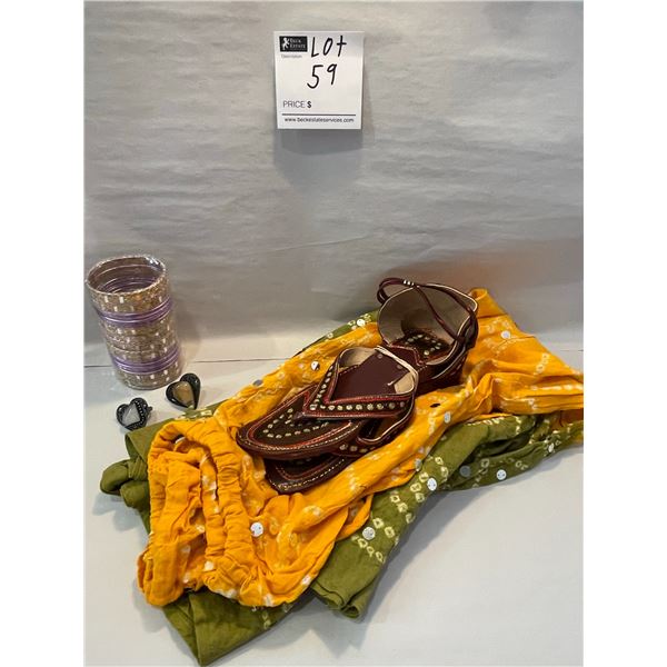 Summer Skirt and Sandals with Sparkly Accessories