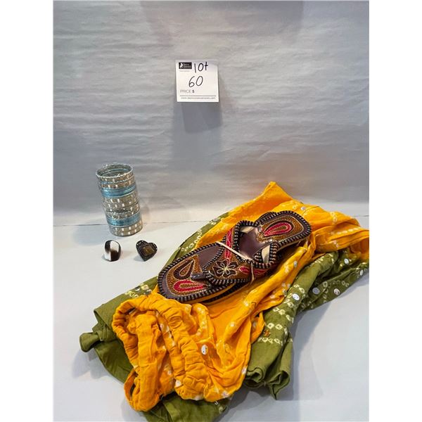 Summer Skirt and Sandals with Sparkly Accessories