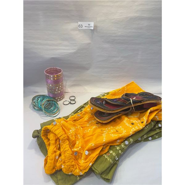 Summer Skirt and Sandals with Sparkly Accessories