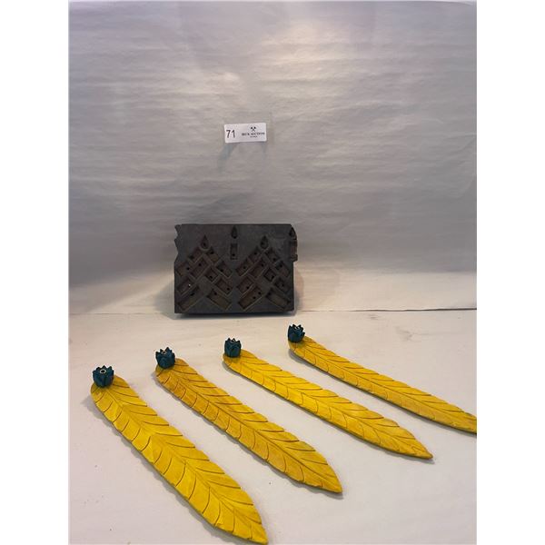 Incense Holder and Vintage Stamp