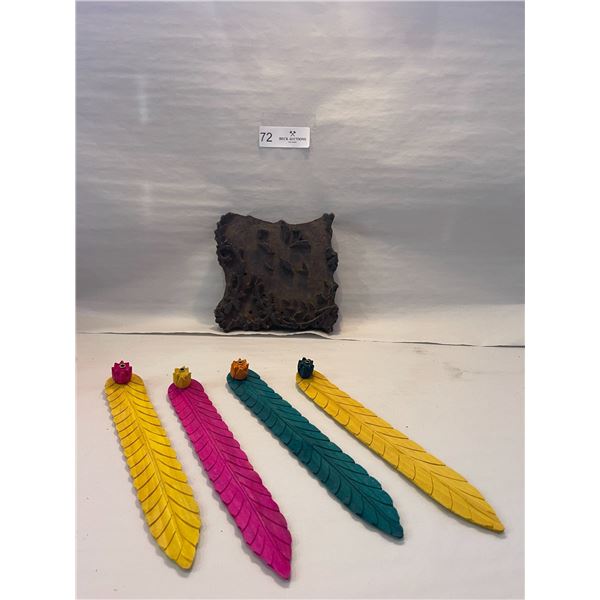 Incense Holders and Vintage Stamp