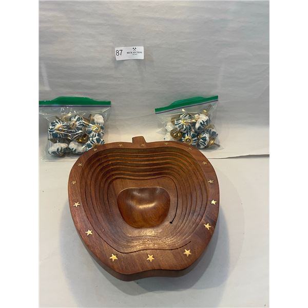 Fruit bowl and Drawer pulls