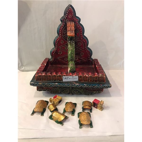 East Indian Themed Wooden Stand & More!