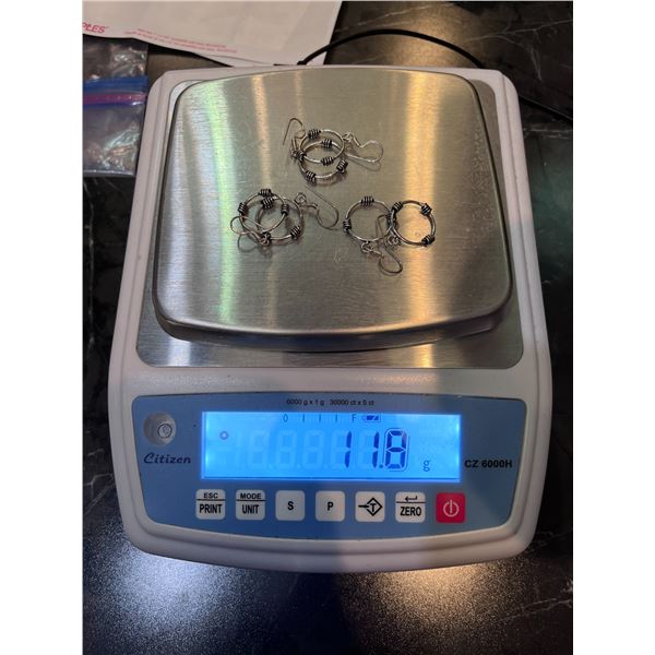 3 Pairs of Sterling Silver Earrings