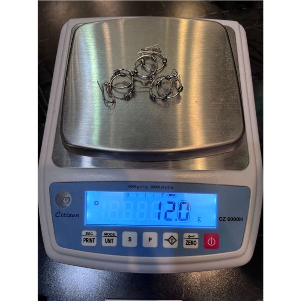 3 Pairs of Sterling Silver Earrings