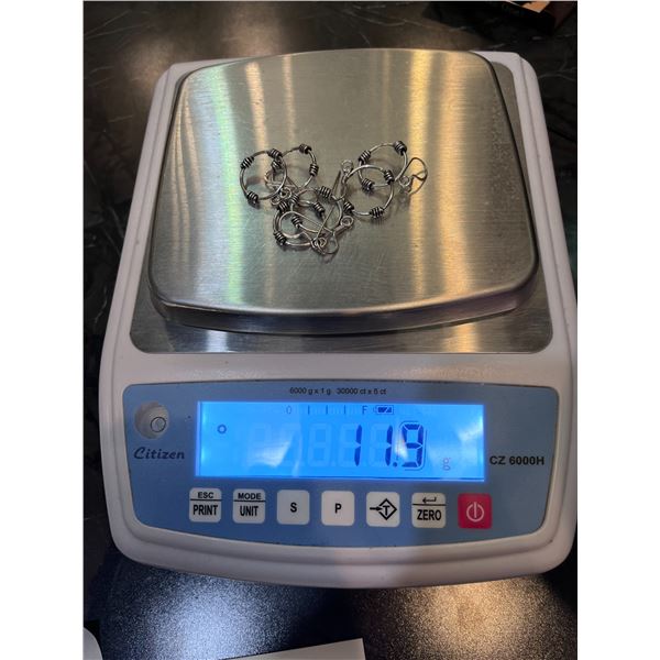 3 Pairs of Sterling Silver Earrings