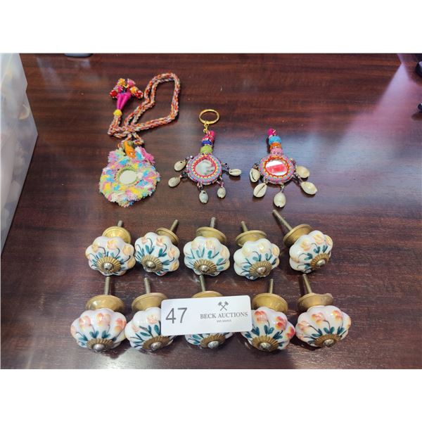 Assorted Indian Knobs & Decorations