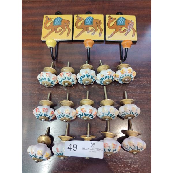 Assorted Indian Knobs & Hangers