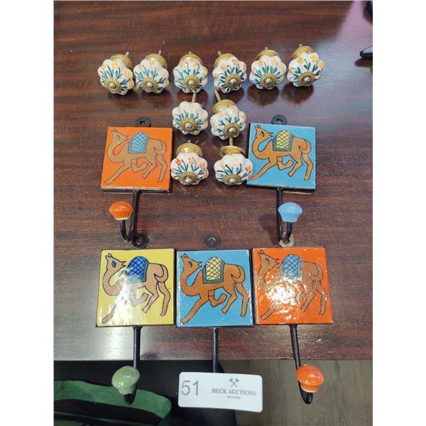Assorted Indian Knobs & Hangers