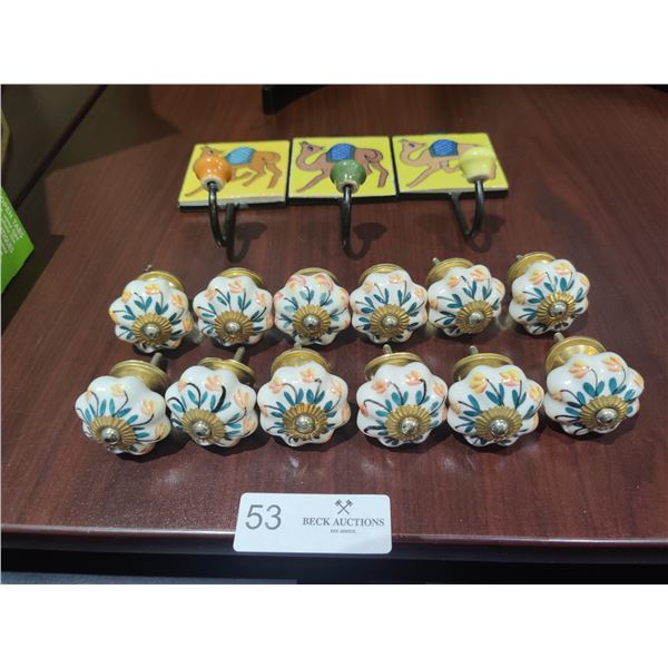 Assorted Indian Knobs & Hangers