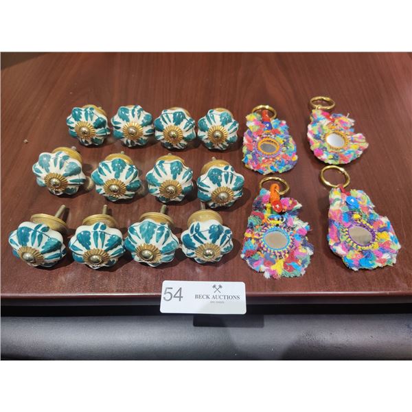 Assorted Indian Knobs & Decorative Keychains
