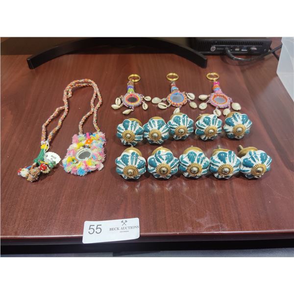 Assorted Indian Knobs & Decorative Keychains