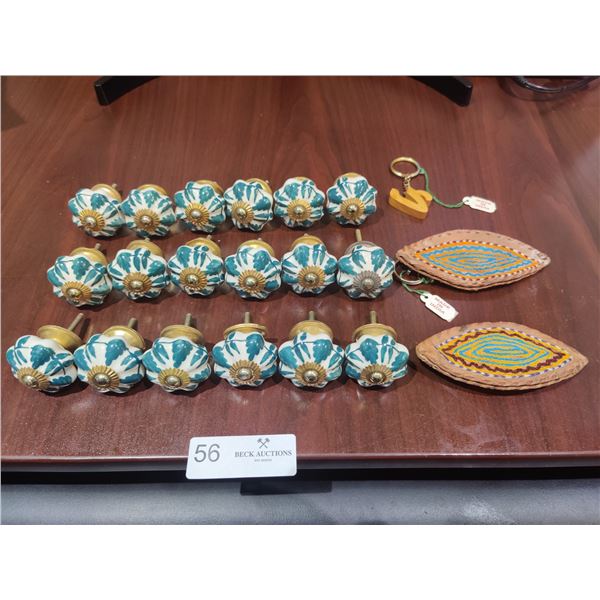 Assorted Indian Knobs & Decorative Keychains