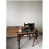 Image 1 : Sewing Machine Table with Sewing Machine and Accessories
