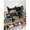 Image 2 : Sewing Machine Table with Sewing Machine and Accessories