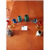 Image 1 : Two Hemingray Vintage Electrical Insulators and Assorted Decorative Glassware
