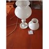 Image 1 : Milk Glass Lamp with Spare Shade
