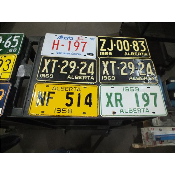 Old Alberta License Plates