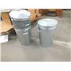 Image 1 : 3 Metal Garbage Cans