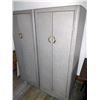 Image 1 : 2 VINTAGE METAL UPRIGHT STORAGE CABINETS