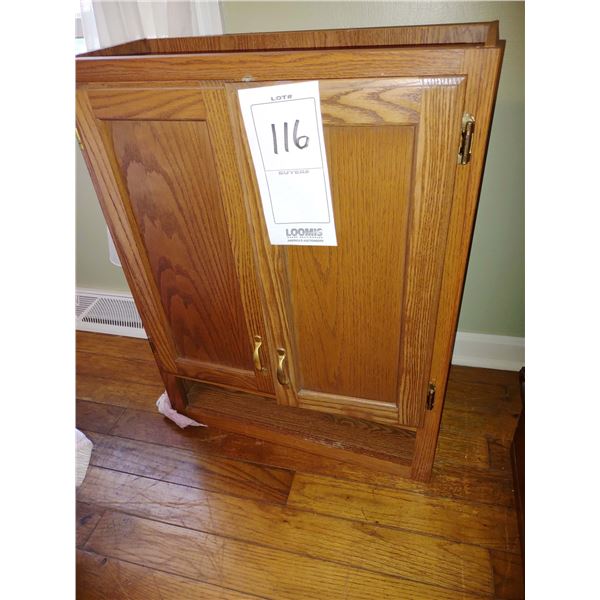 2 DOOR OAK CUPBOARD
