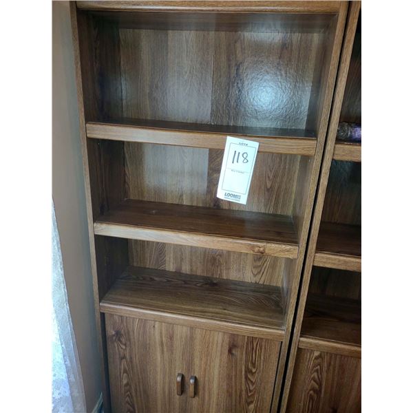 3 SHELF W/ 2 BOTTOM DRAWERS WALL SHELF