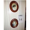 Image 1 : PAIR OF WALNUT FRAMED KITTEN PORTRAITS