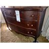 Image 1 : ANTIQUE OAK 4 DRAWER CHEST: 2 DRAWERS OVER 2 LONG DRAWERS