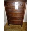 Image 3 : NICE ANTIQUE 5 DRAWER OAK WALL CHEST