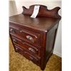Image 1 : SOLID WALNUT WALL CHEST W/ CURLED LEAF HANDLE