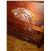 Image 3 : SOLID WALNUT WALL CHEST W/ CURLED LEAF HANDLE
