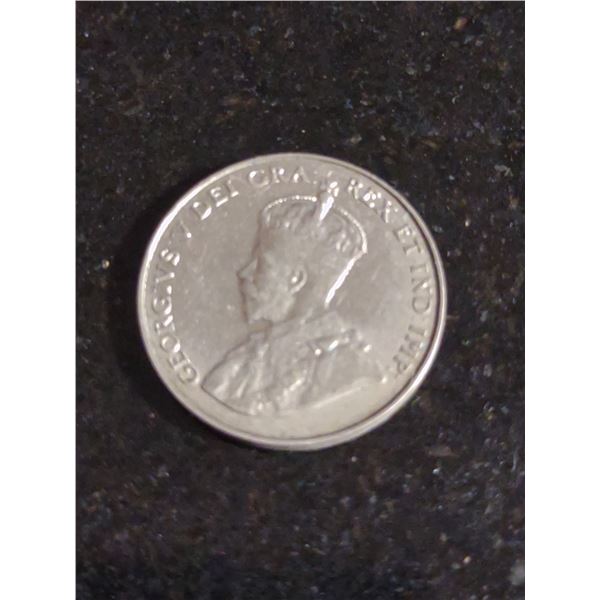 1922 5 CENT CANADIAN COIN, CONDITION GOOD