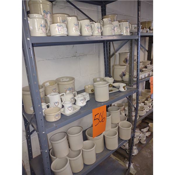 NEW ROSEVILLE STONEWARE POTTERY W/ ASSORTED DECAL DESIGNS