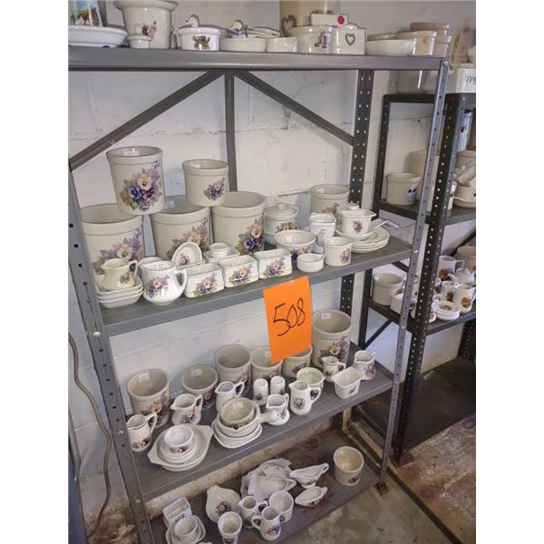 NEW ROSEVILLE STONEWARE POTTERY W/ ASSORTED DECAL DESIGNS