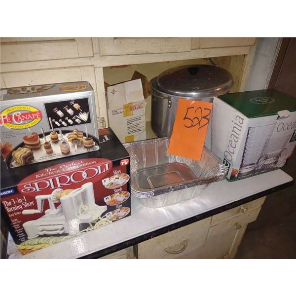 NEW KITCHEN ITEMS IN BOXES