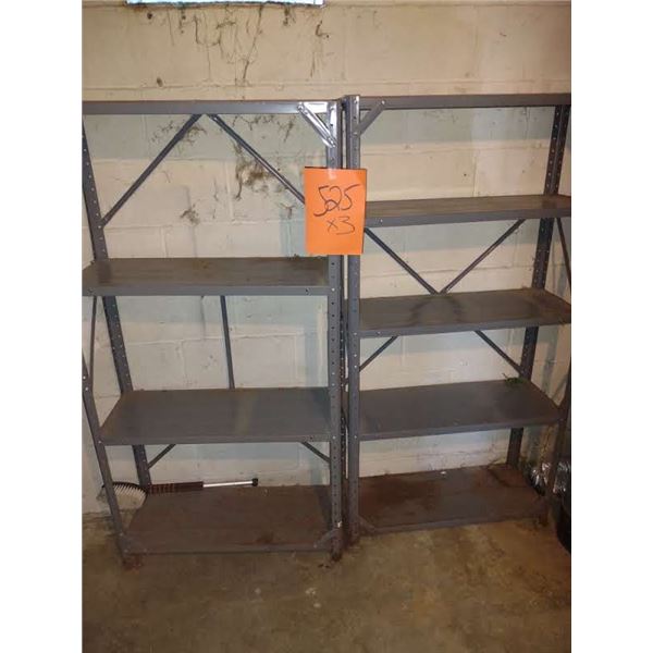 LOT OF 3 METAL SHELVING UNITS