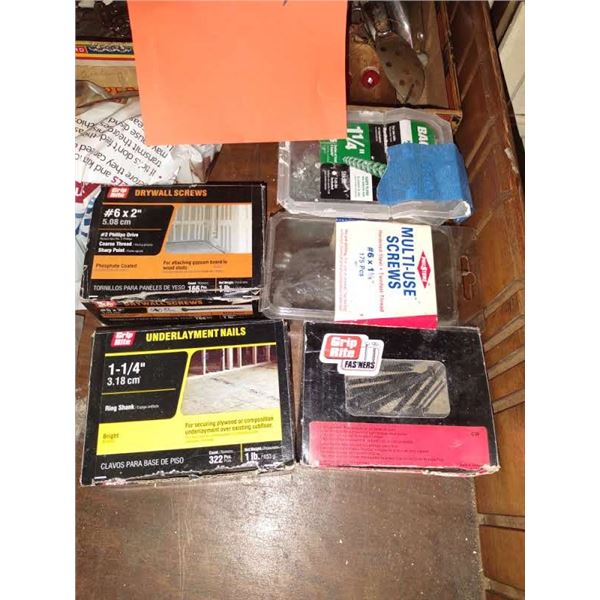 HUGE BULK TOOL LOT: TOOLS AND HARDWARE IN DRAWERS