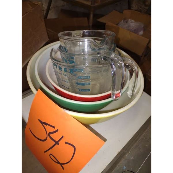 6 PC PYREX LOT
