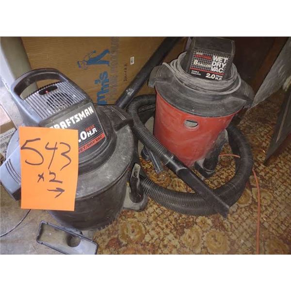 LOT OF 2 SHOP VACS (WORK)