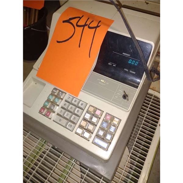 CASIO PCR208 CASH REGISTER W/ KEY (WORKS)