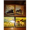 Image 2 : 1951 ROYAL WINTON PLATE, HUNTING DOGS AND WESTERN SILHOUETTES PRINTS