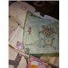 Image 4 : LOT OF BEAUTIFUL LINENS, QUILT PATCHES, PILLOW CASES & EMBROIDERY