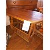 Image 1 : BUNDLE LOT: SOLID OAK MAGAZINE STAND, DIGITAL CAMERA, 2 TABLE LAMPS
