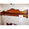 Image 9 : VINTAGE 5 PC WALNUT BEDROOM SUITE, OAK WALL SHELF W/ 5 HANGERS