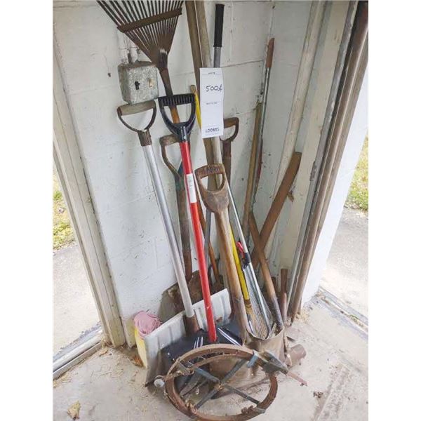 MISC. HAND TOOLS, RAKES, SHOVELS