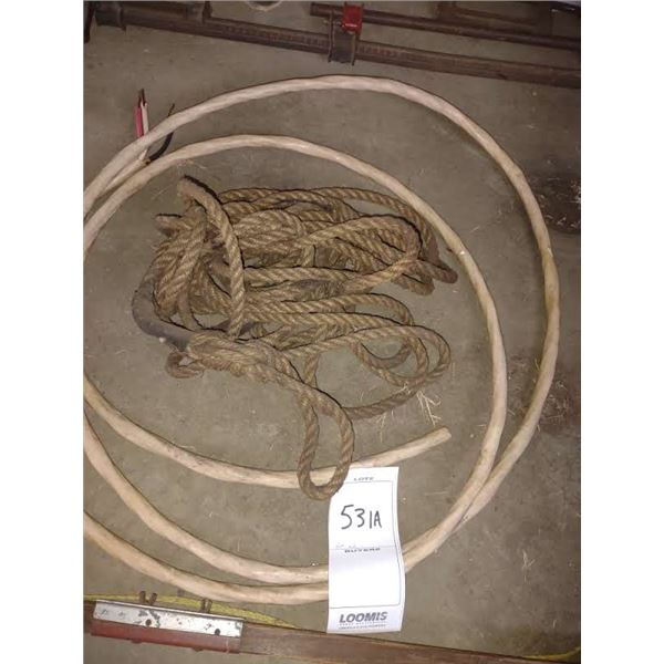 LOT OF ROPE & 2/20 WIRE