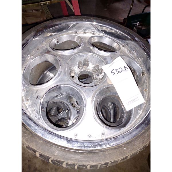 LOT OF 4 TIRES W/ RIMS - 255/30/22