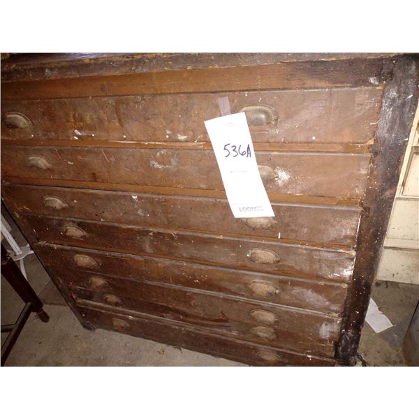 ANTIQUE 8 DRAWER SHOP CABINET