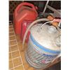Image 1 : 2 GAS CANS, 1 METAL KEROSENE CAN